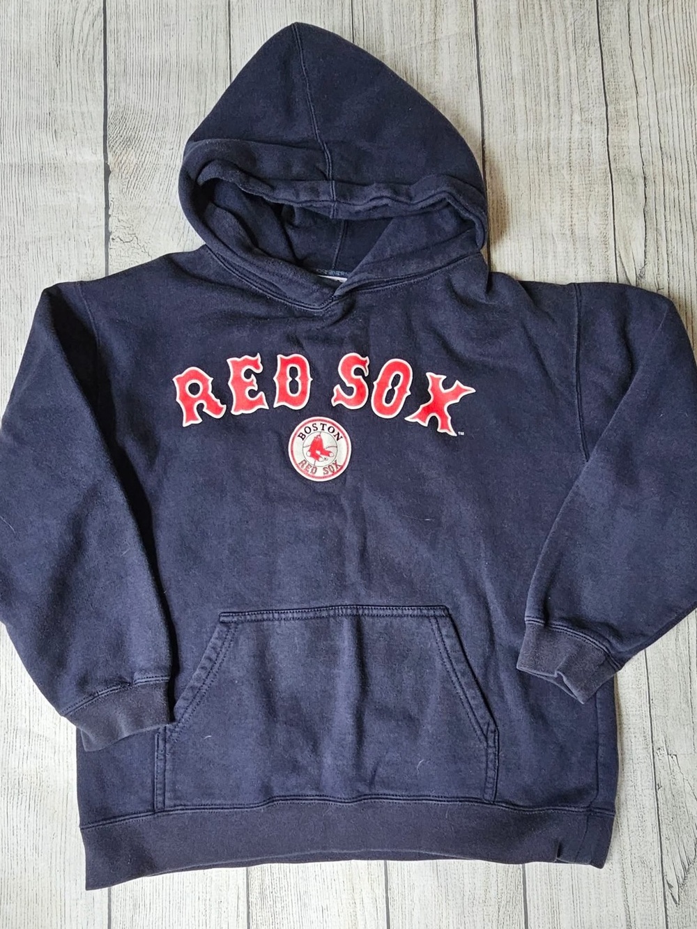Boston Red Sox Navy Hoodie with Red Logo